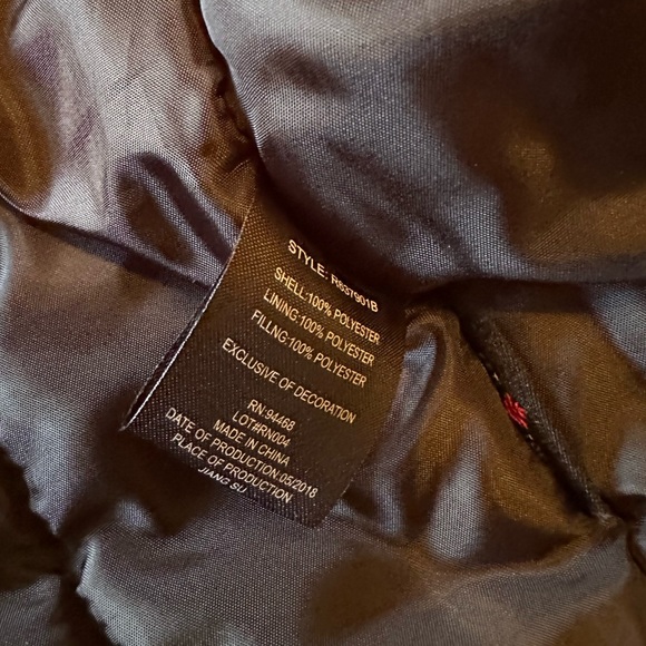 Boys HFX Coat with detachable hood; Red/Black; Size 8 - Picture 6 of 8